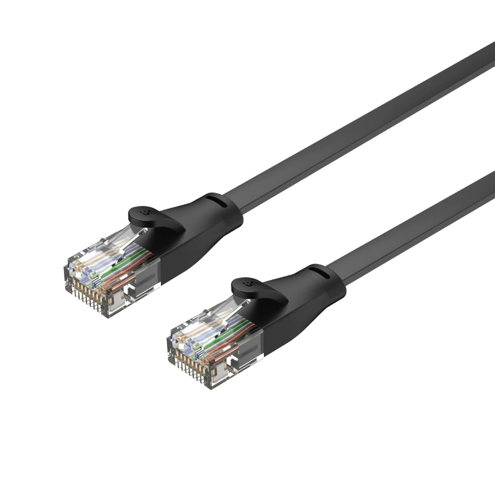 UNITEK C1809GBK 1m Cat 6 UTP RJ45 Flat Ethernet Cable