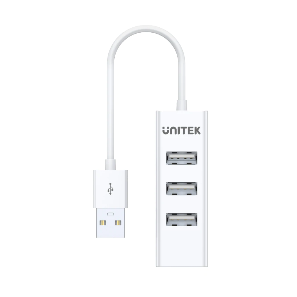 UNITEK Y-2146 4-Port USB 2.0 Hub in White Color