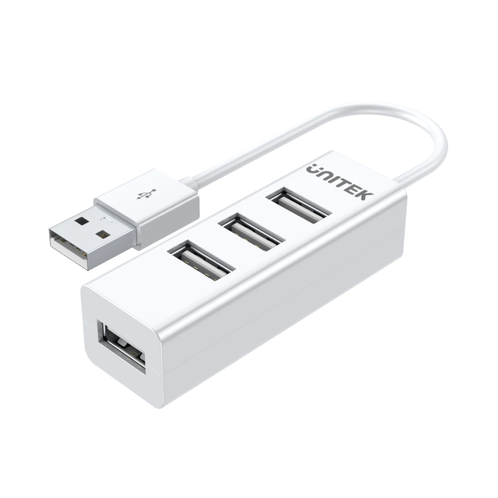 UNITEK Y-2146 4-Port USB 2.0 Hub in White Color