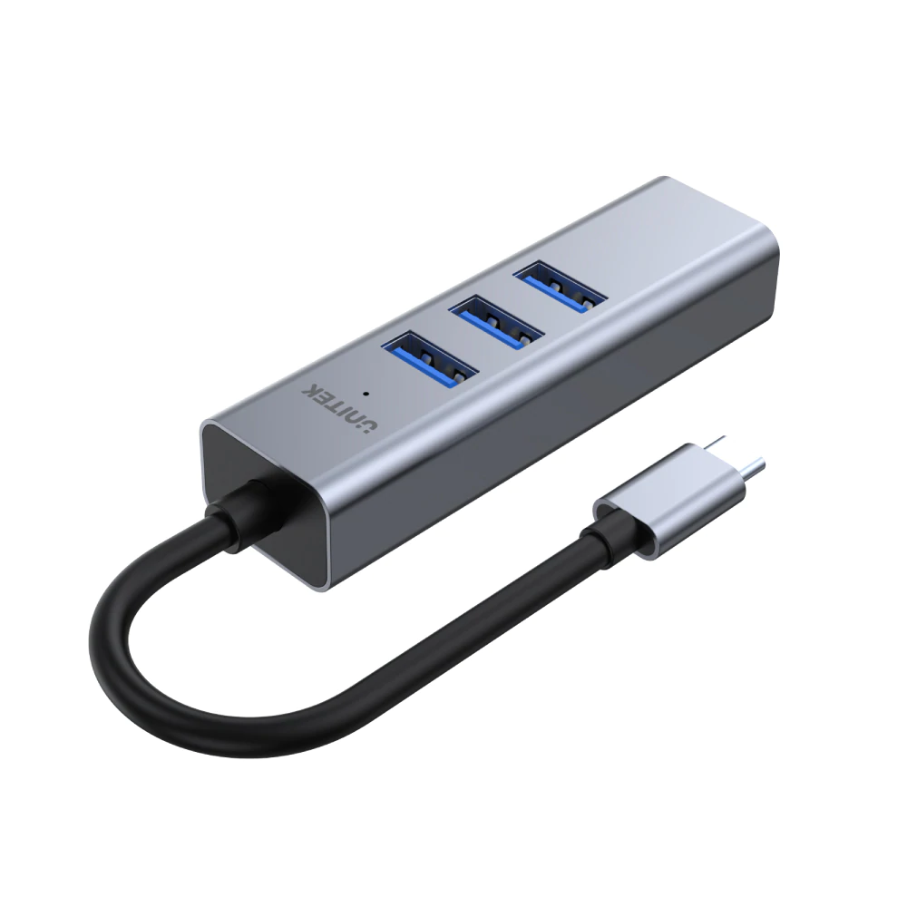 UNITEK H1904A uHUB Q4+ 4-in-1 USB-C Ethernet Hub 