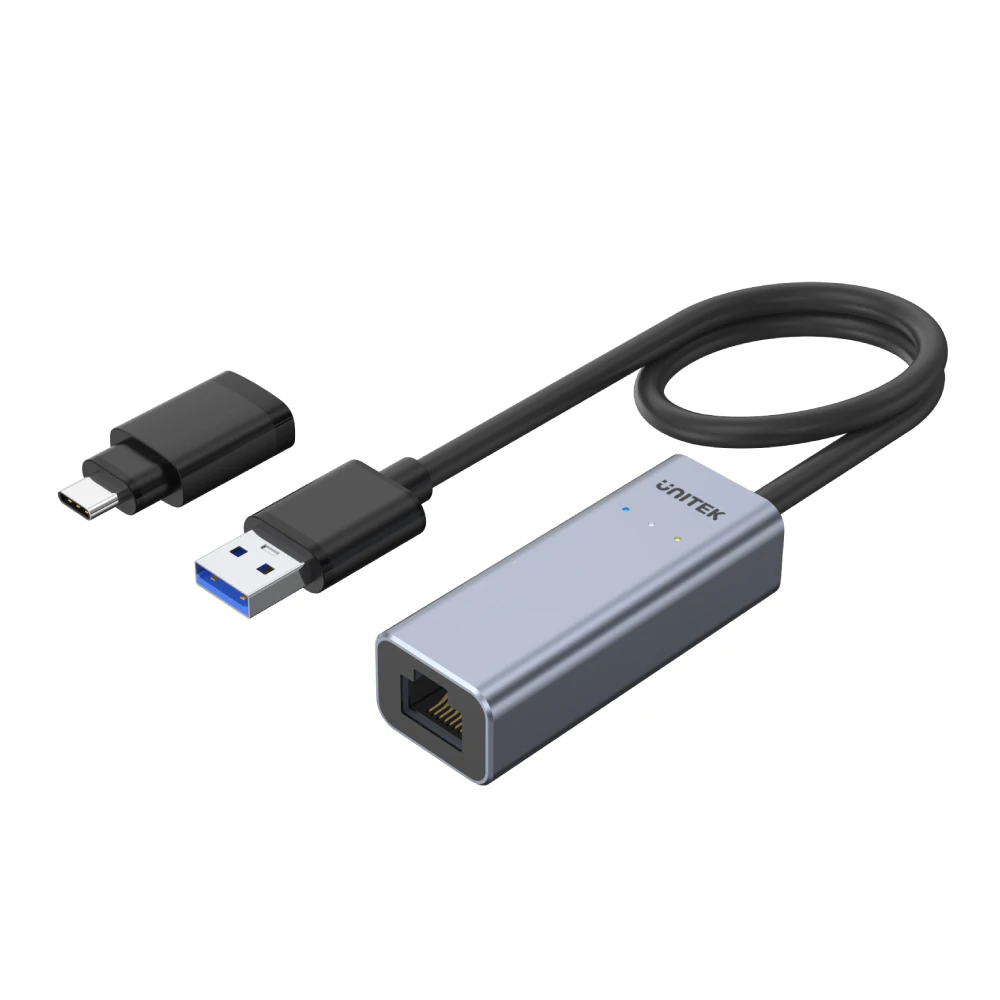 UNITEK Y-3464A USB 3.0 to Gigabit Ethernet Adapter with USB-C Adapter