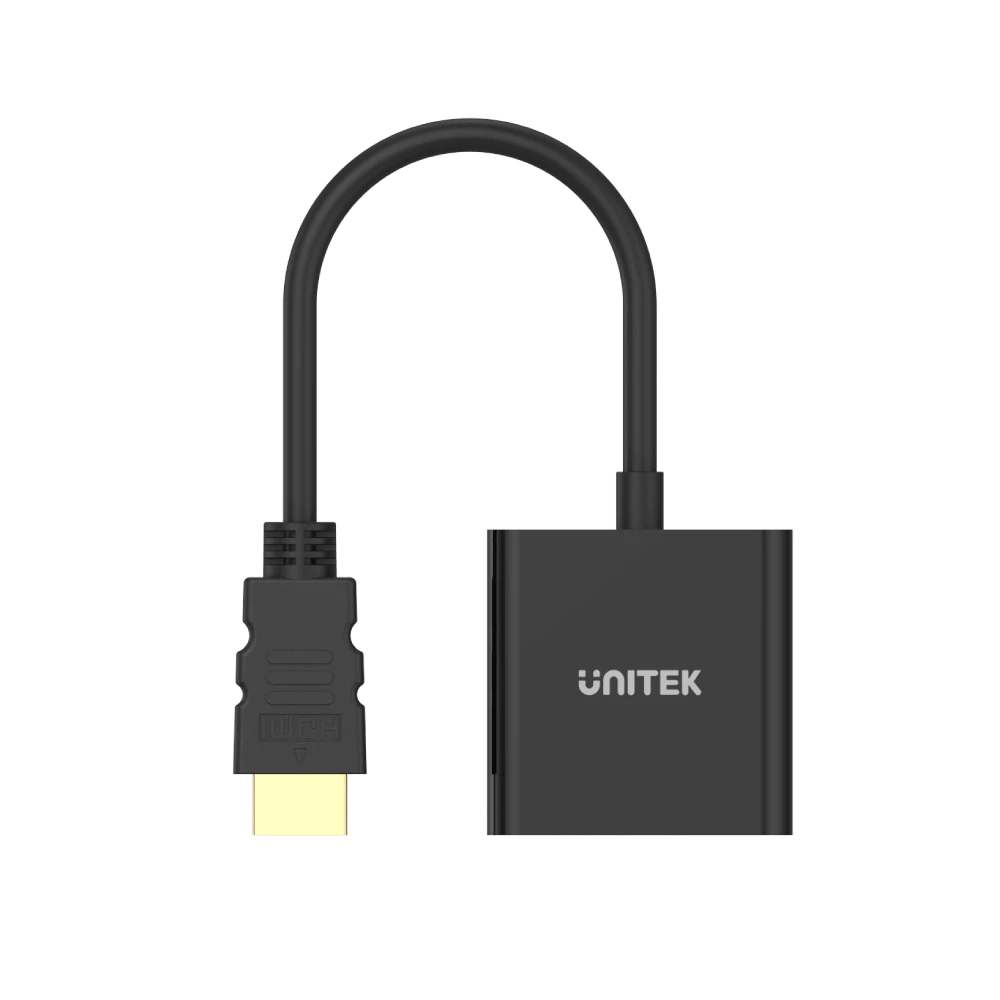 UNITEK Y-6333 HDMI Male to VGA Female Adapter with 3.5mm Stereo Audio