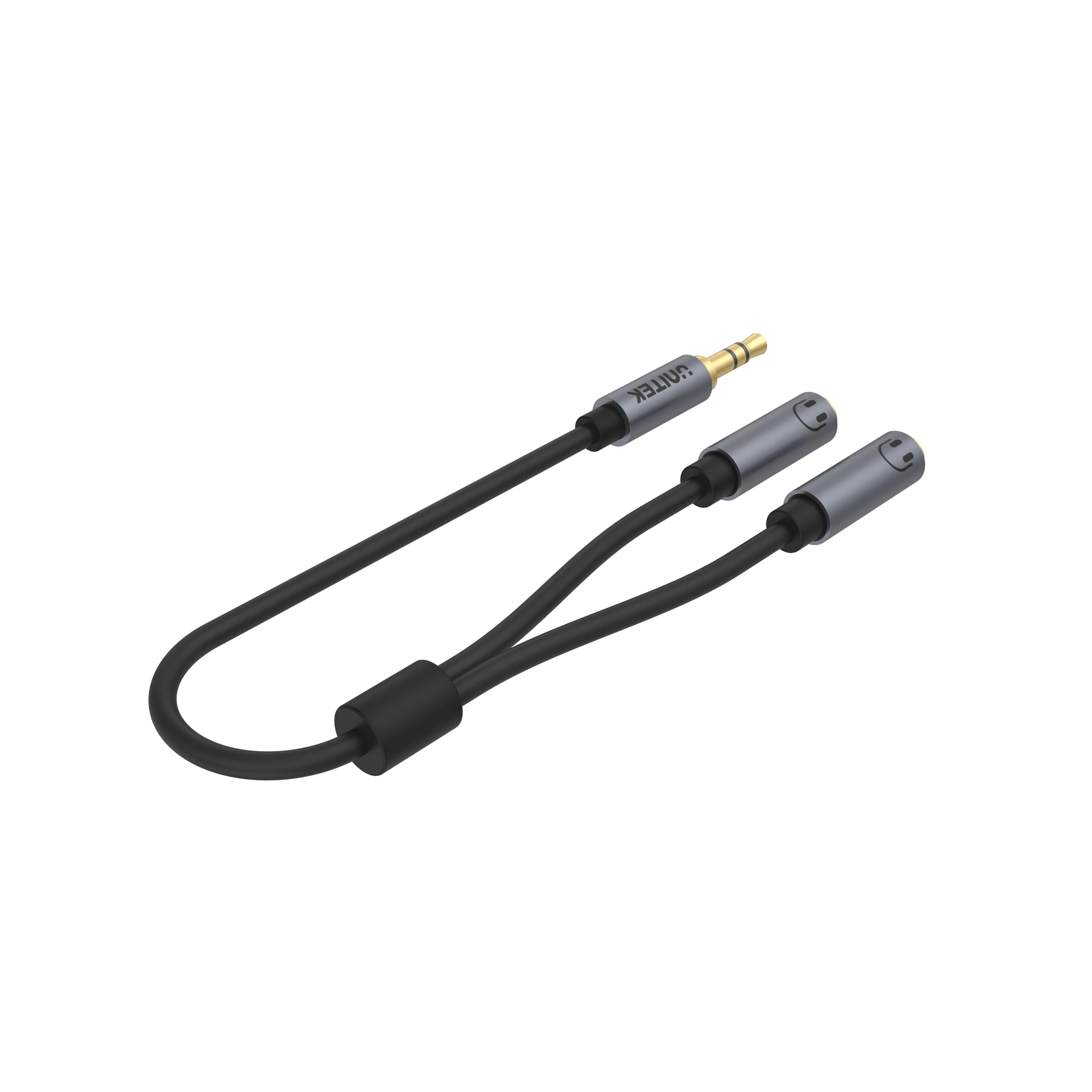 UNITEK Y-C956ABK 0.2m Headphone Splitter (3.5mm Plug to Dual 3.5mm Jack) Stereo Audio Cable