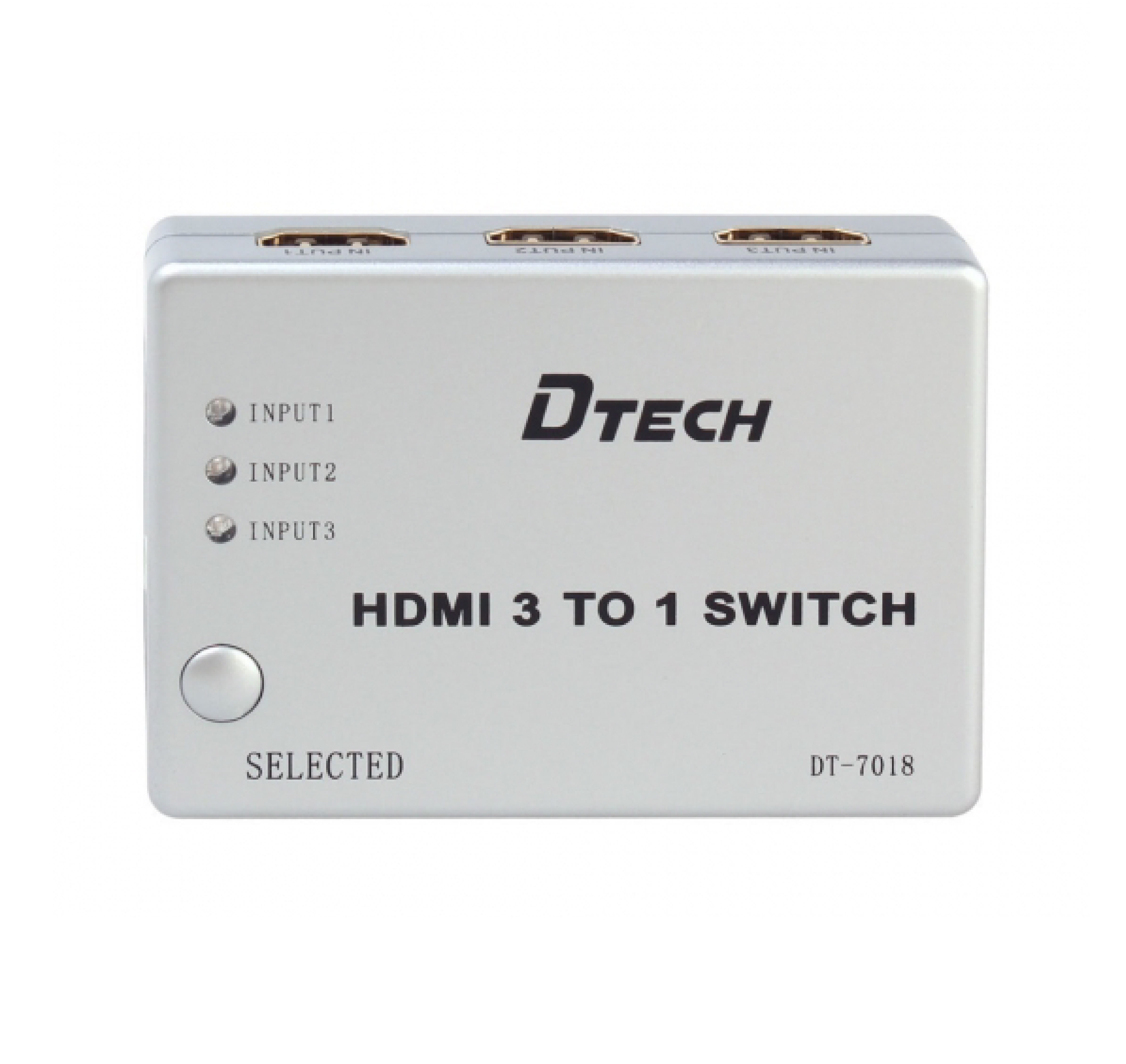 HDMI DT-7018 3-in to 1-Out HDMI Switch with Remote Control