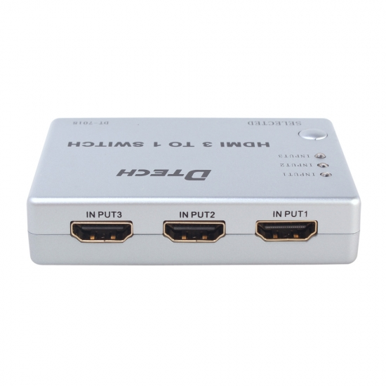 HDMI DT-7018 3-in to 1-Out HDMI Switch with Remote Control