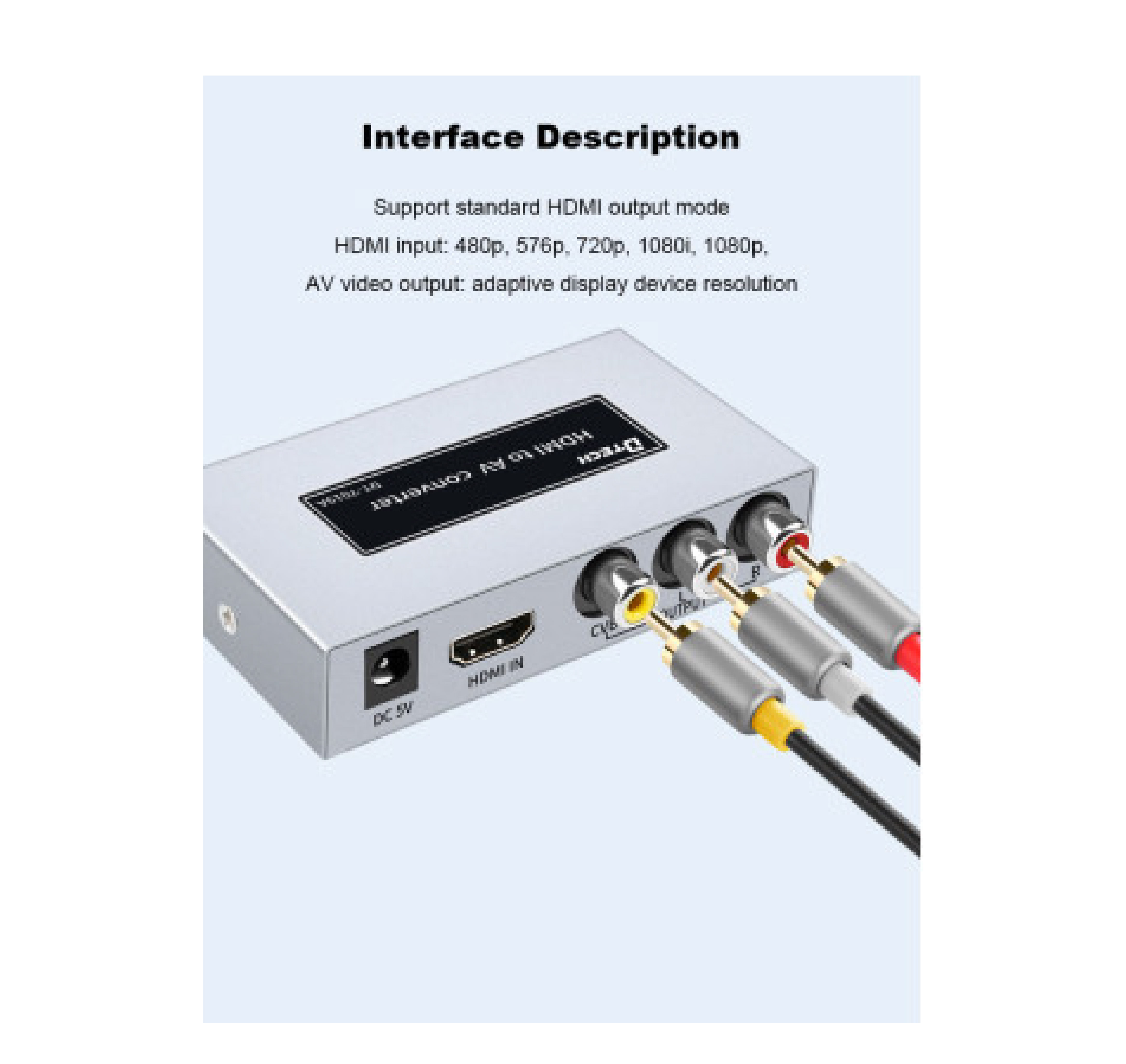 DTECH DT-7019A HDMI to AV HD Converter Instructions