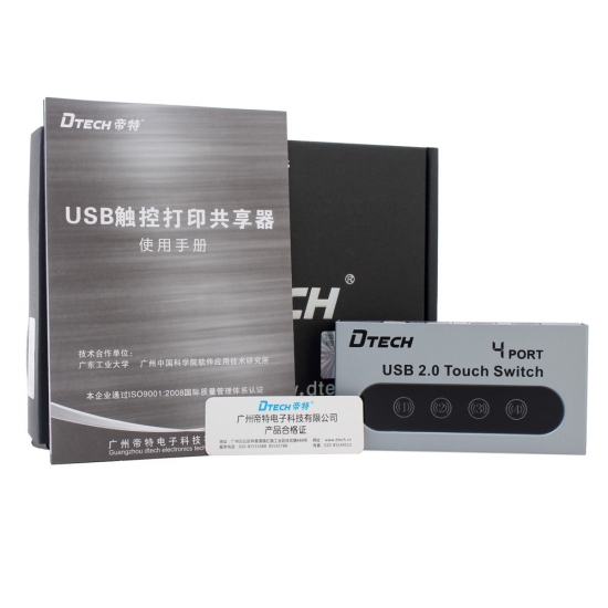 DTECH DT-8341 4-Port USB 2.0 Touch Switch