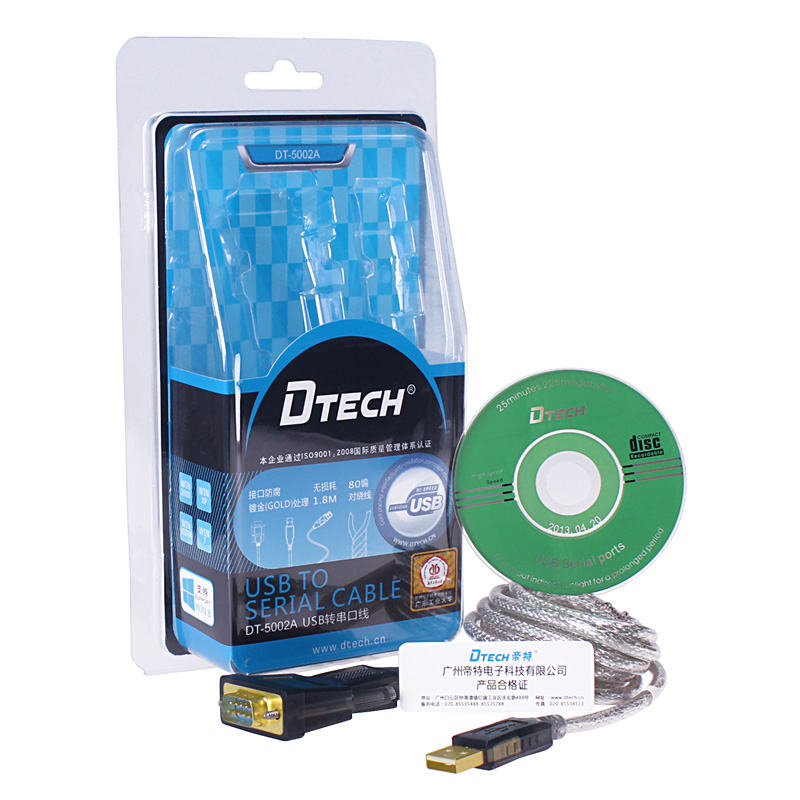 DTECH DT-5002A USB 2.0 to RS232 Converter Cable