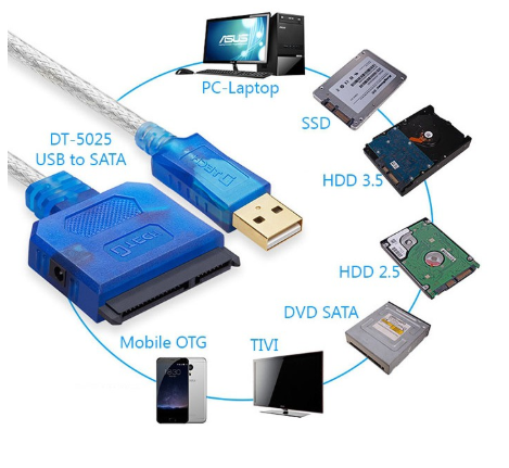 DTECH DT-5025 USB 2.0 to 2.5