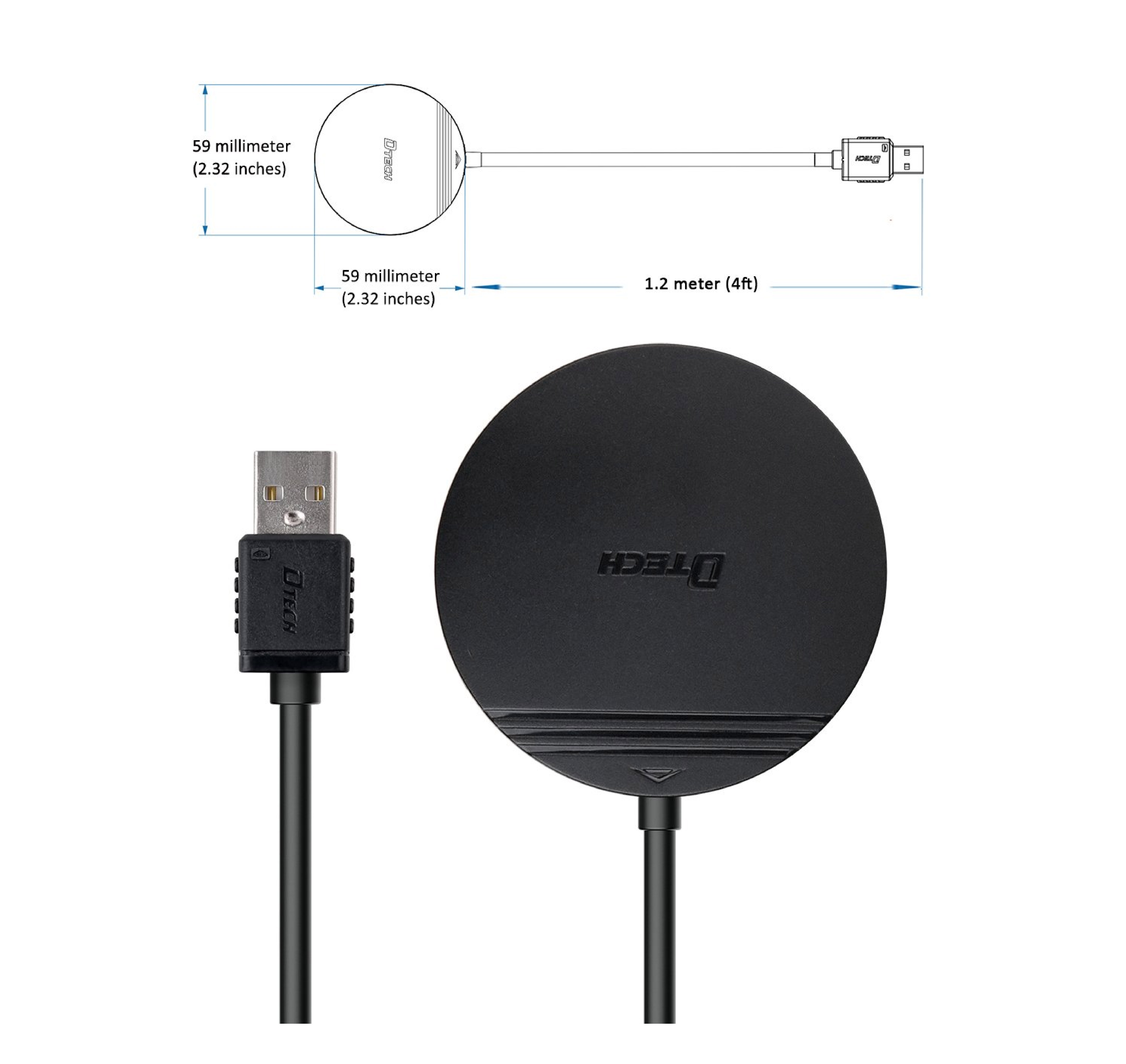 DTECH DT-3015 4-Port USB 2.0 Hub