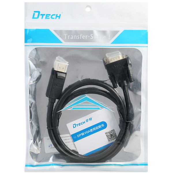 DTECH DT-CU0307-3M 3m DisplayPort Male to VGA Male Cable