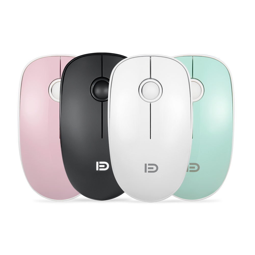 FD V8-B Fashion Ultra Thin Silent Without Light Wireless Mouse