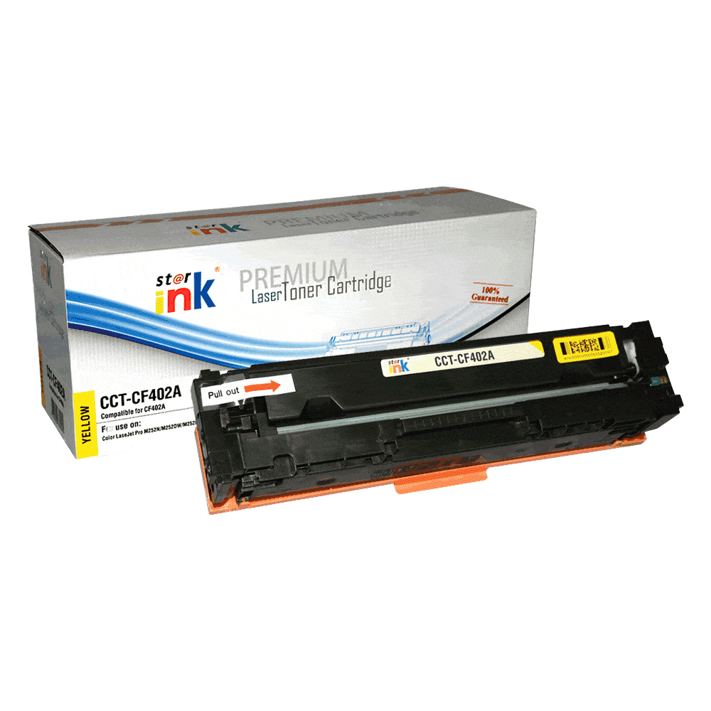 StarInk Compatible Laser Toner Cartridge HP CF402A Yellow (With Chip)