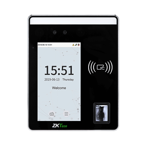 ZKTeco SpeedFace-H5L Hybrid Biometric Visible Light Facial Recognition T&A and Access Control Terminal