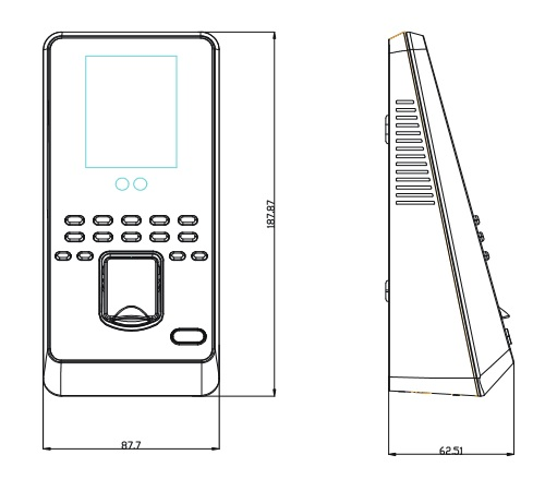 ZKTeco MultiBio 800-H-ID Face/Fingerprint/RFID Verificationis T&A and Access Control Terminal