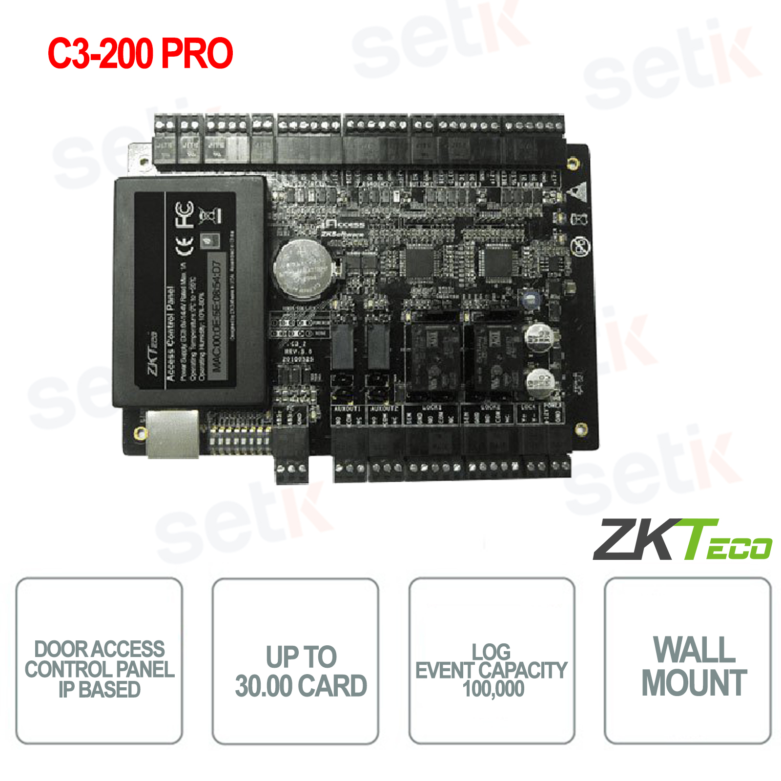 ZKTeco C3-200 2-Door Biometric Access Control Panel