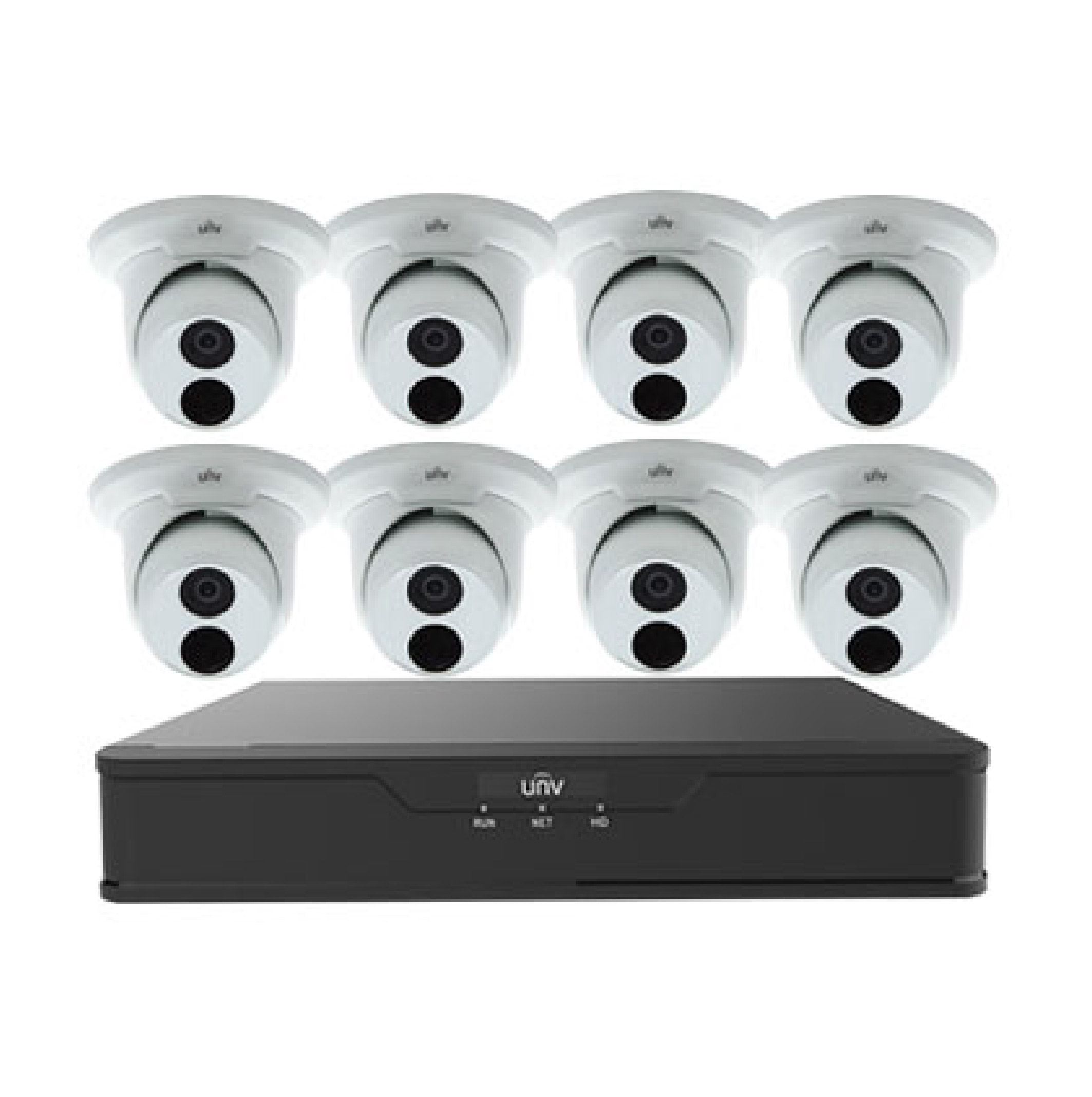 UNIVIEW KIT NVR301-08S2-P8, 8, IPC3612SR3-PF36 IP Camera Kit