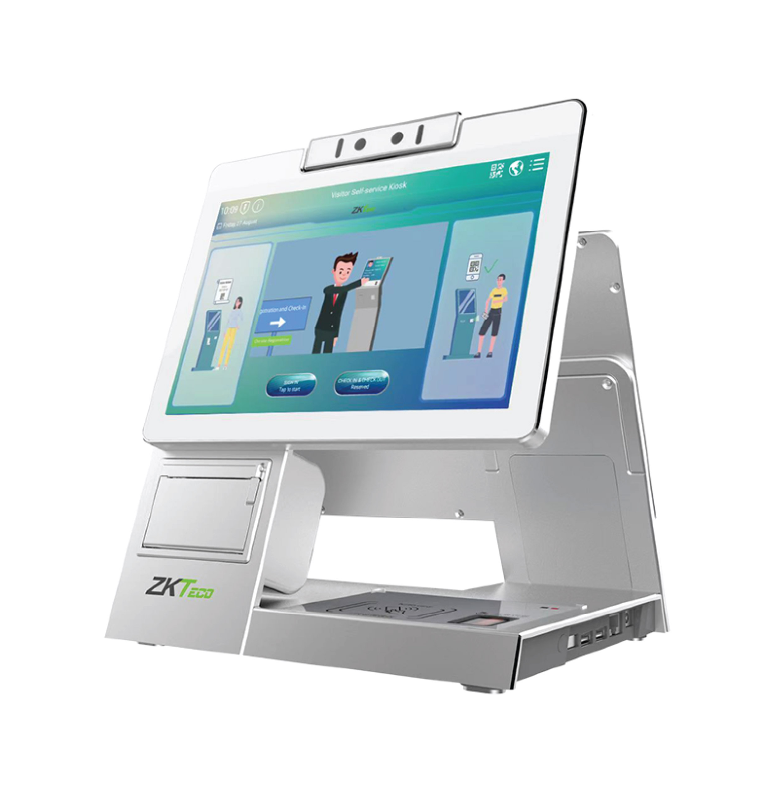 ZKTECO FaceKiosk-H10B Desktop Android Self-Service Visitor Kiosk