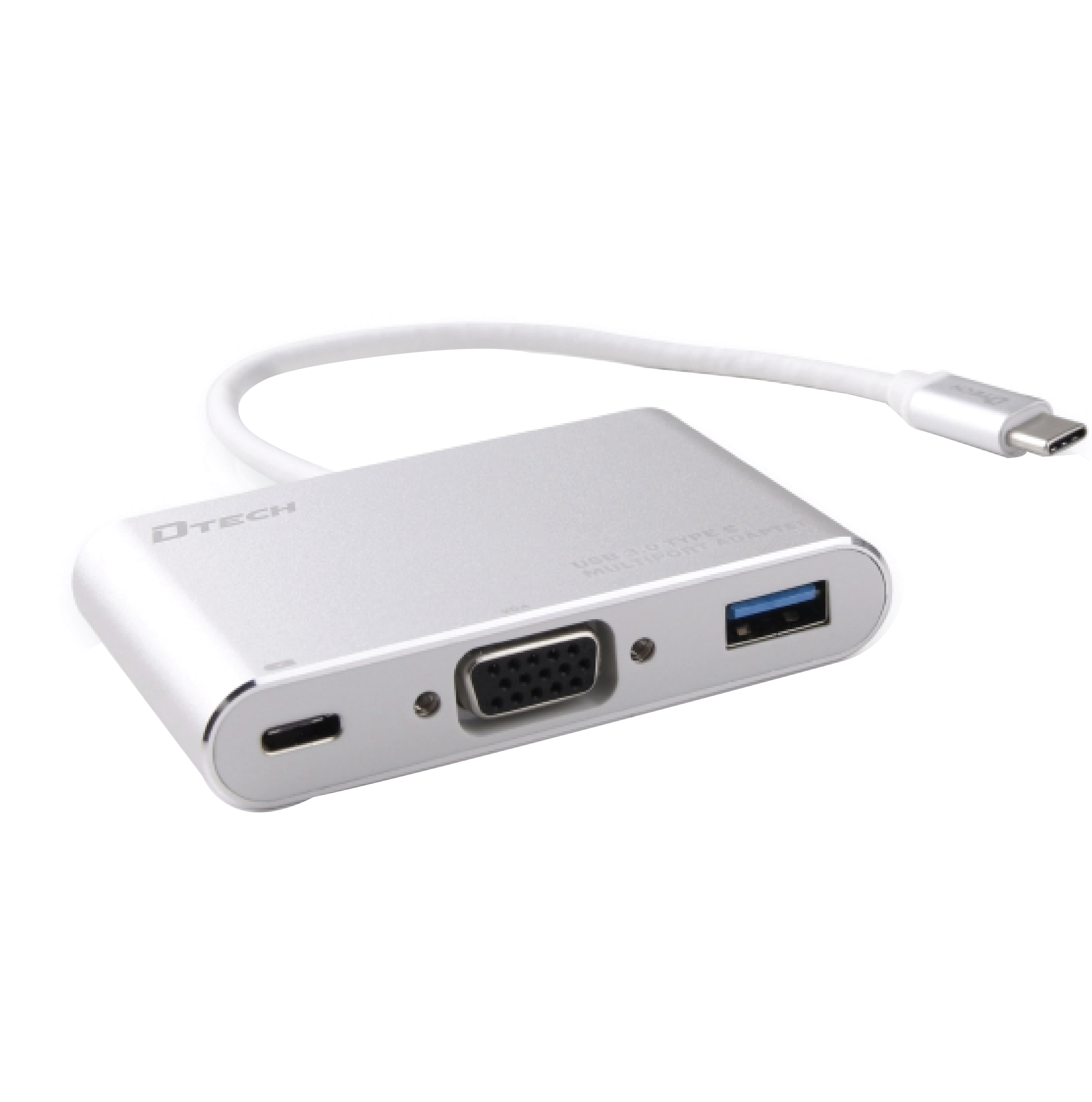 DTECH DT-T0023 USB-C to PD + VGA + USB 3.0 Multi-function Converter 