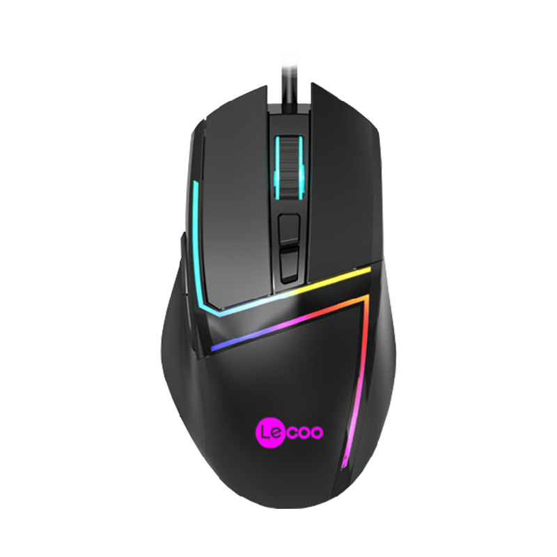 Lecoo MS106 Ergonomic RGB Lighting Wired Gaming Mouse