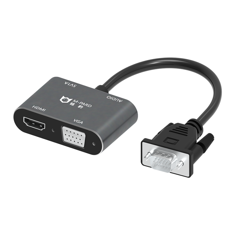 M-PARD MD010 VGA Female to HDMI Female + VGA Male Adapter