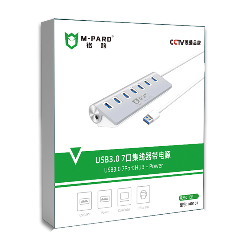 M-PARD MD101 7-Port USB 3.0 Hub + Power