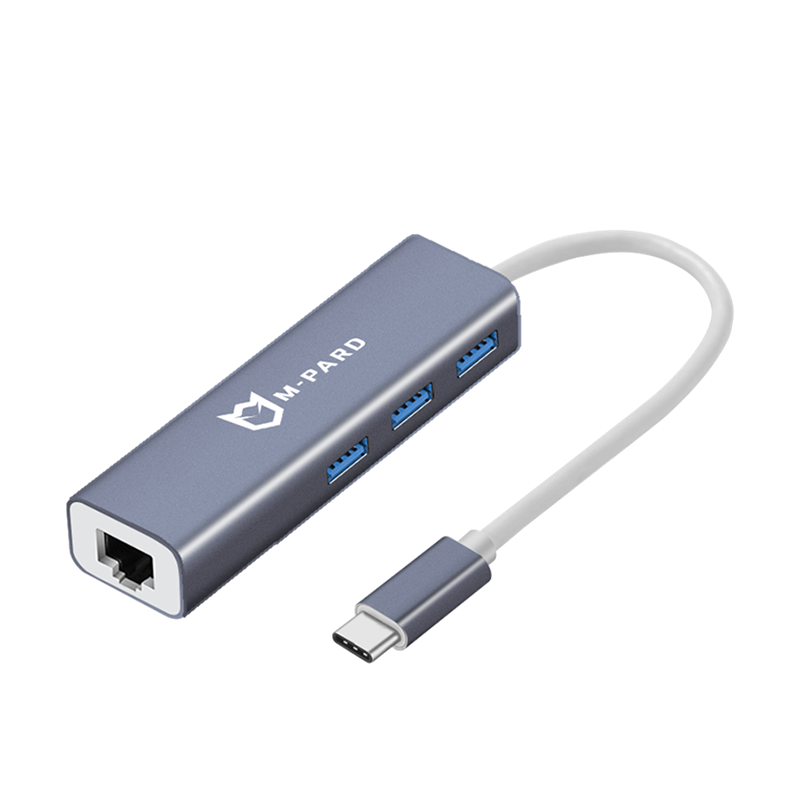 M-PARD MH051 USB-C to Gigabit Ethenet + 3-Port USB 3.0 Hub