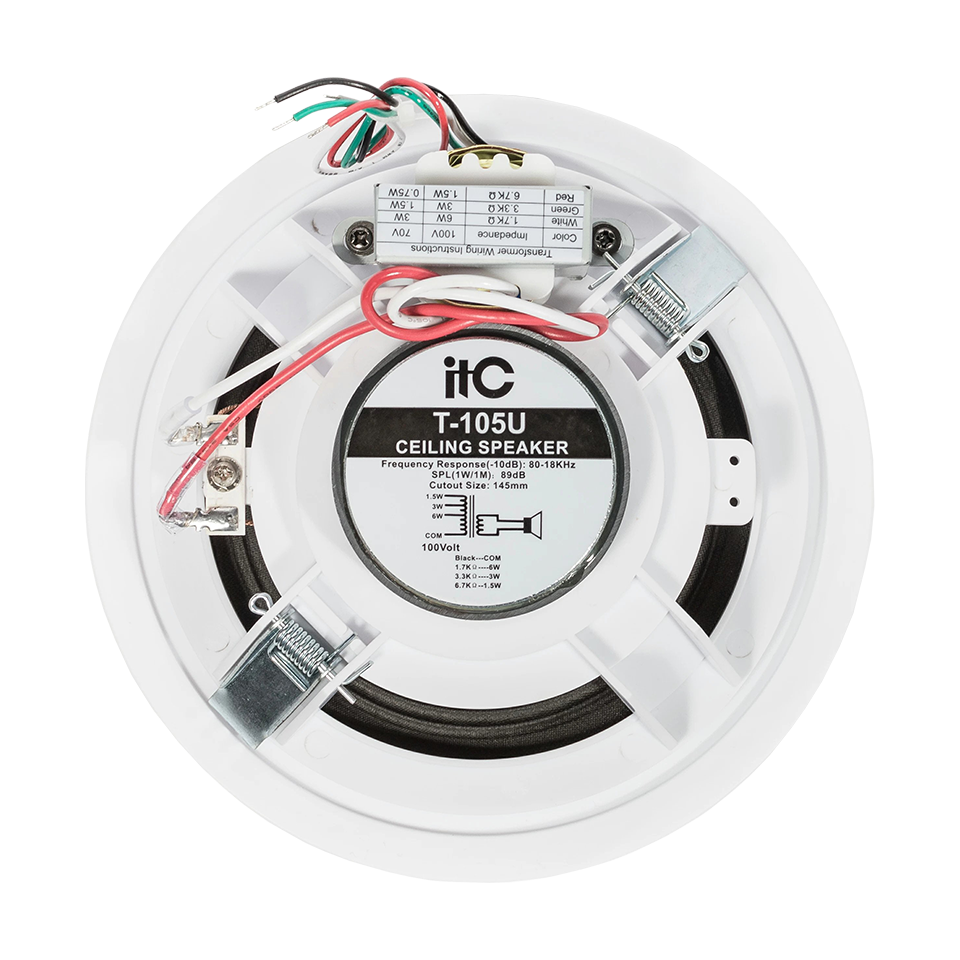 ITC T-105U 1.5W, 3W, 6W Ceiling Speaker