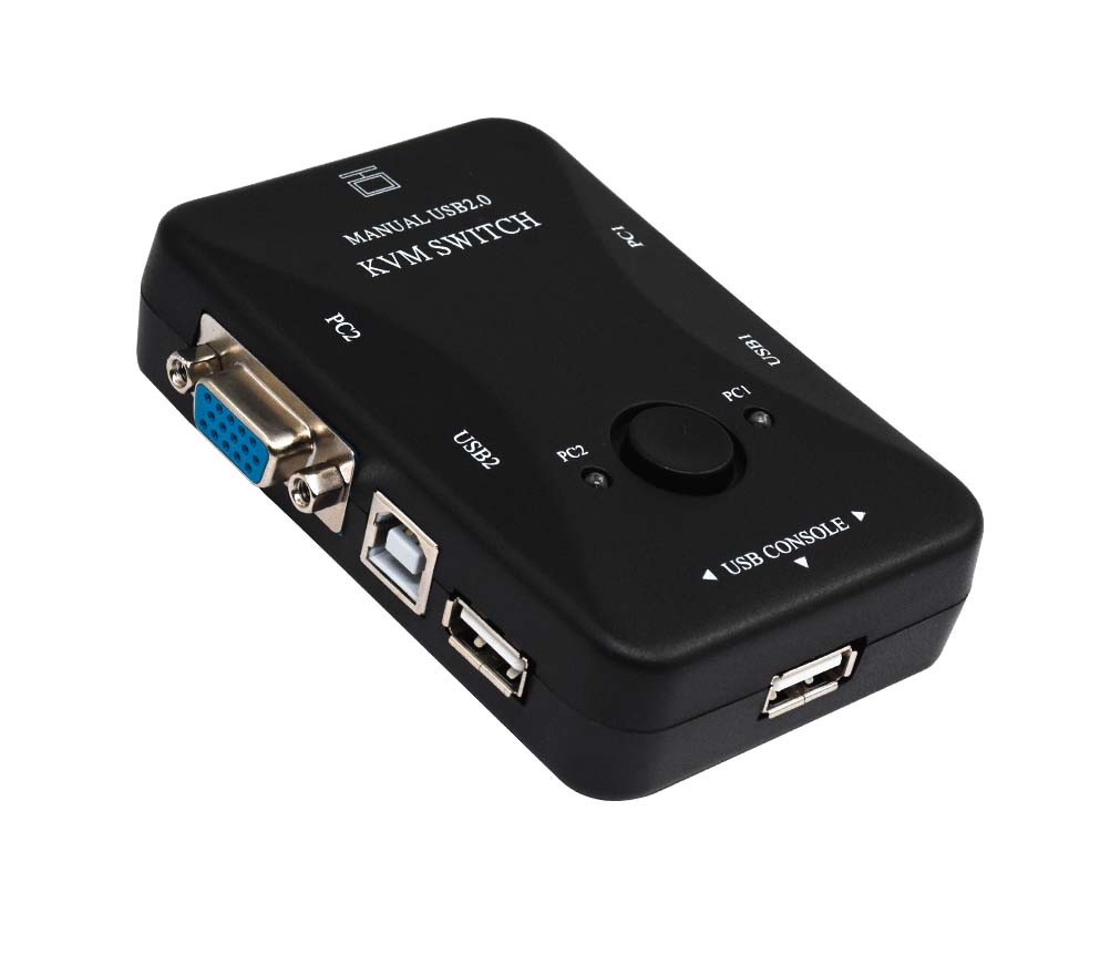 FJGEAR 2UK 2-Port VGA KVM Switch