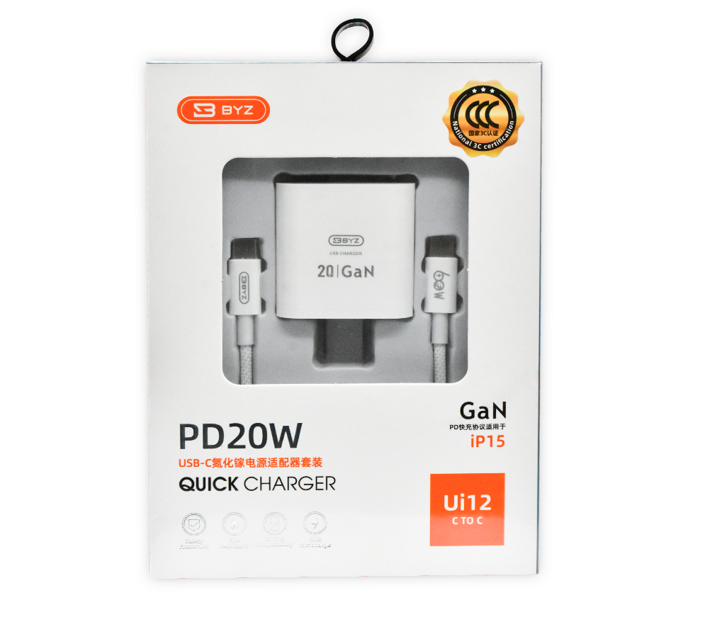 BYZ Ui12-W PD20W USB-C Quick Charger Kit