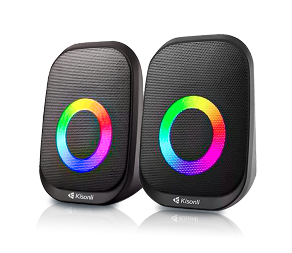 Kisonli X7 Colorful RGB Portable USB Powered Desktop Speaker