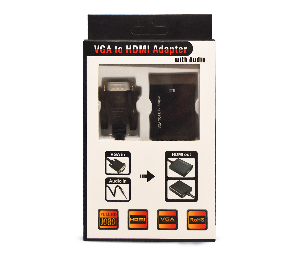 DTECH DT-2012 VGA to HDMI Adapter with Audio Input