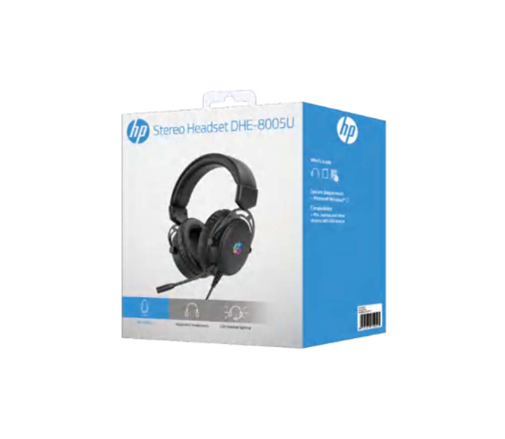 HP DHE-8005U 7.1 USB Stereo Headset with LED