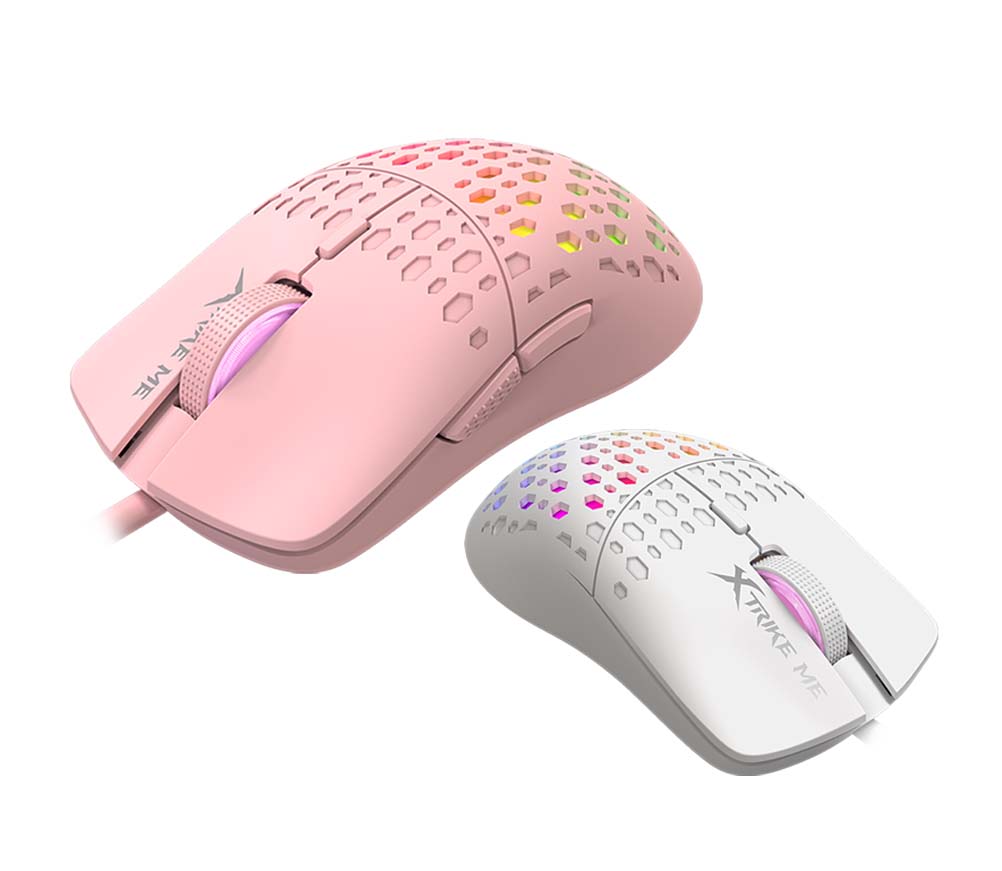 XTRIKE ME GM-209P Pink Color Backlit Wired Mouse 