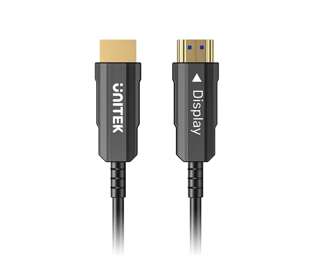 UNITEK C11072BK 50m HDMI2.0 4K@60Hz Male to Male Fiber Optic HDMI Cable