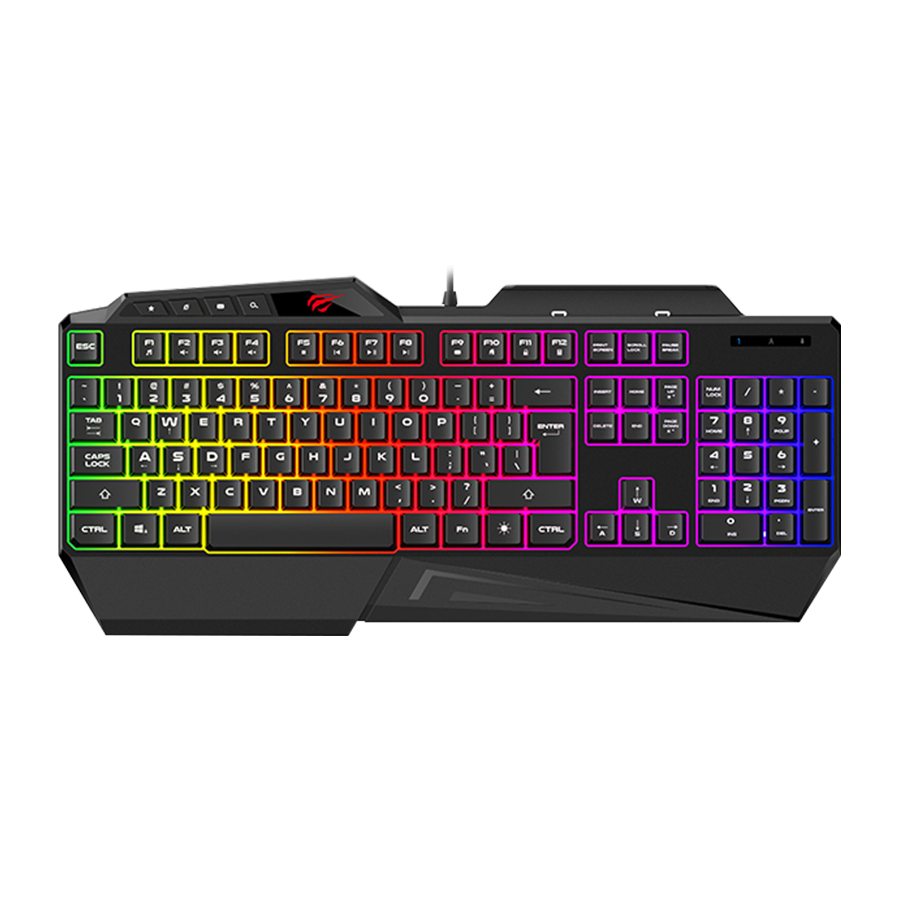 HAVIT KB488L-B Multi-function Backlit Wired Gaming Keyboard