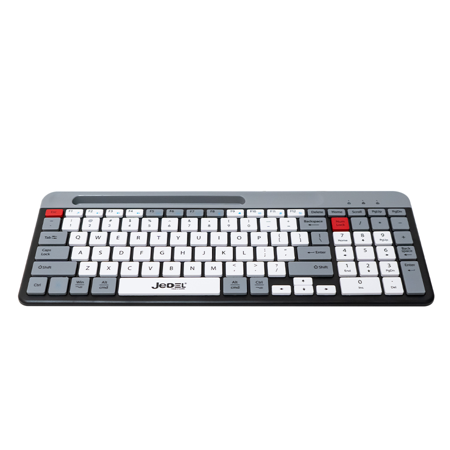 JEDEL-K37 Office Keyboard with Mobile Phone Holder 